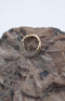 Rune Futhark Septum Clicker Hoop 14k Solid Gold “KRAFTHUGR” Engraving Strength of Spirit